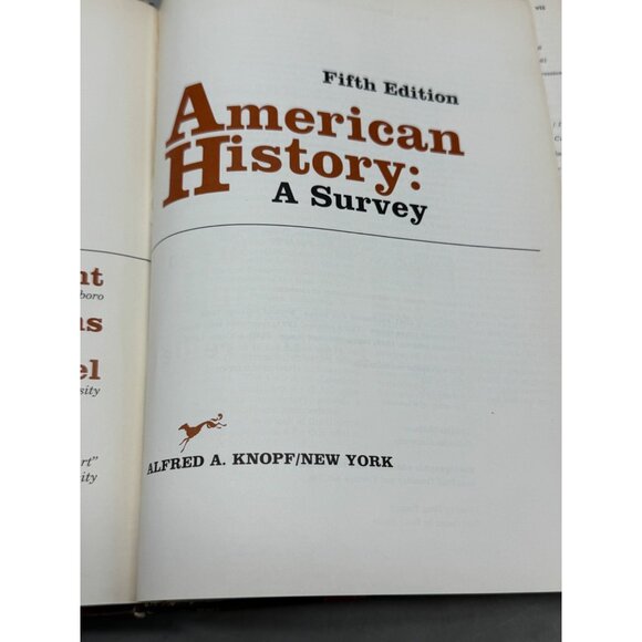 American History a survey hardcover book by Richard Current knopf English READ - Picture 3 of 8
